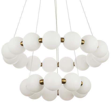 Многоярусная кольцевая люстра с плафонами шары Rings Suspension Light ...