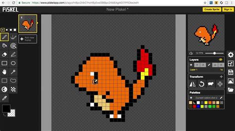 Charmander Evolution Pixel Art