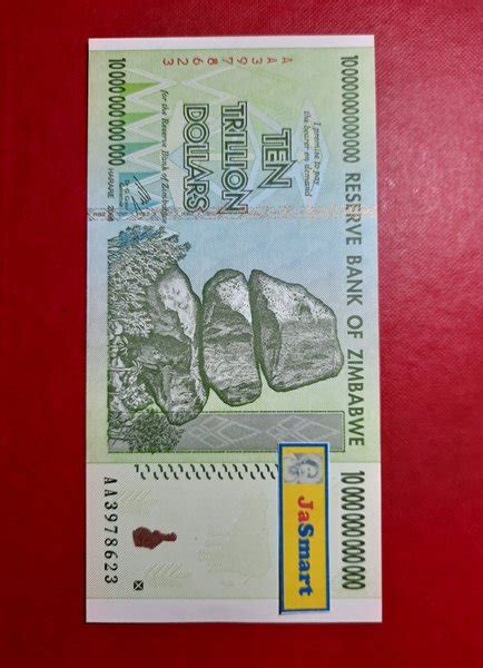 Jual Uang Kertas Zimabwe 10 000 000 000 000 Ten Trillion Dollars Harga