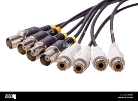 Audio Video connector isolated on white background Stock Photo - Alamy