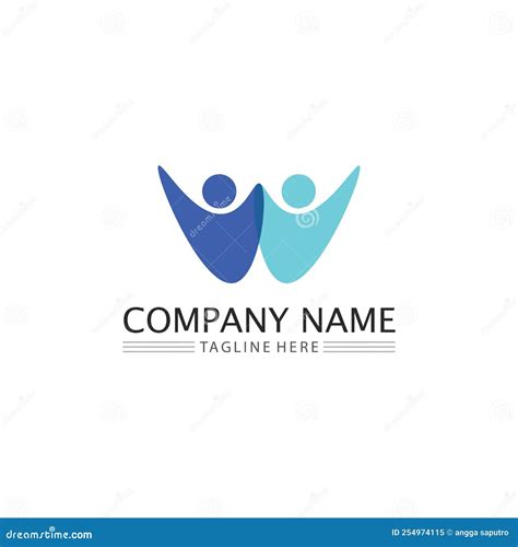 People Logo Team Succes People Work Group And Community Group