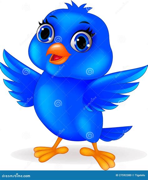 Blue Bird Cartoon Stock Photo - Image: 27592380