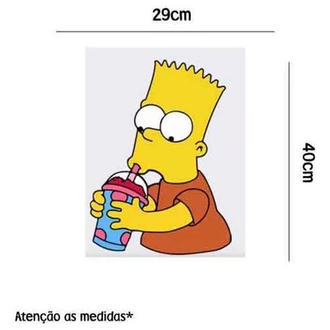 Adesivo Para Porta Bart Simpson Mod Parcelamento Sem Juros