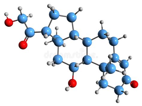 3D Image of Cortisol Skeletal Formula Stock Illustration - Illustration of therapy, cortisol ...