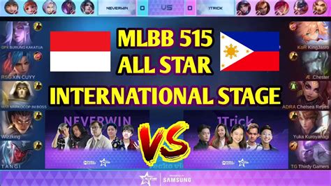 NEVERWIN INDONESIA VS 1TRICK PHILIPPINES MLBB 515 ALL STAR SHOWDOWN