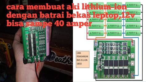 Cara Membuat Aki Lithium Ion Dengan Batrai Bekas Leptop 12v Bisa Sampe