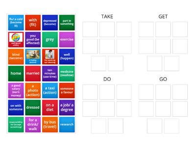 Collocations make do take Recursos didácticos