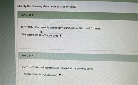 Solved Identify The Following Statements As True Or False Chegg