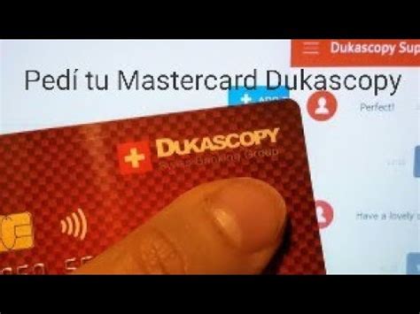 Tarjeta MasterCard De Dukascopy Como Perdirla Guillermo Somma YouTube