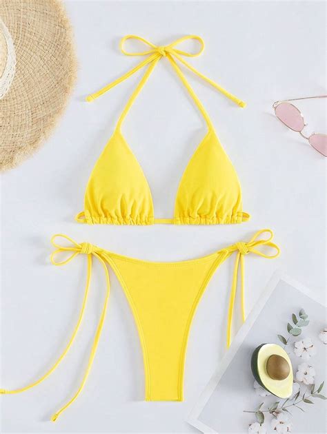 Plus Size Solid Color Sexy Bikini Swimwear Beach Resort Summer Wear SHEIN USA