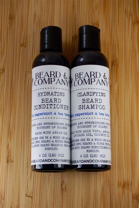 Beard Shampoo & Conditioner Set Peppermint and by BeardandCompany