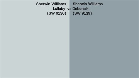 Sherwin Williams Lullaby Vs Debonair Side By Side Comparison