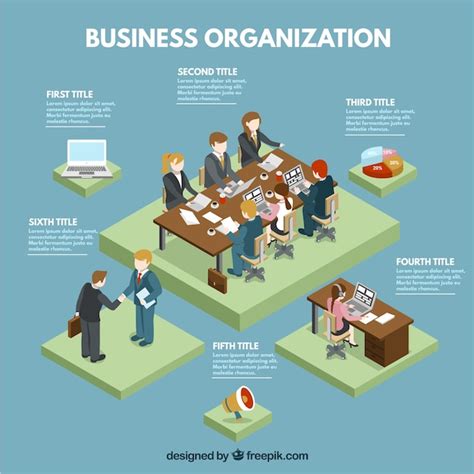 Free Vector Business Organization Infographic Template