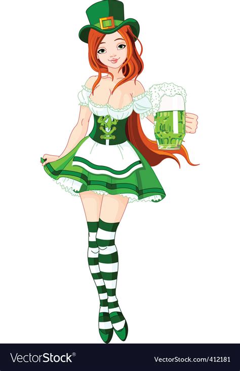 St Patricks Day Girl Royalty Free Vector Image