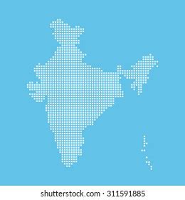 vector  art indian map country stock vector royalty