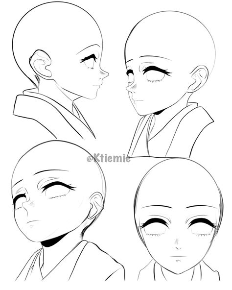 Kny Head Studies Give Credit If Used As Base Drawing Base Demon