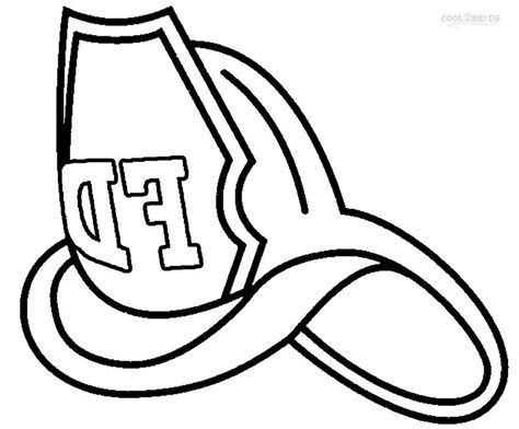 Firefighter Hat Coloring Page - Coloring Home