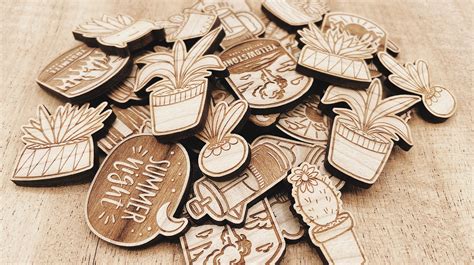 Custom Wood Pins Badges And Name Tags The Wooden Pin