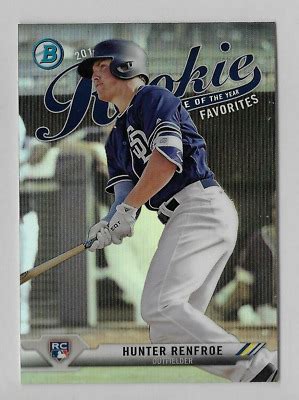 Hunter Renfroe Bowman Chrome Rookie Of The Year Favorites Rc Card