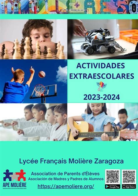 Actividades extraescolares curso escolar 23 24 APE MOLIÈRE