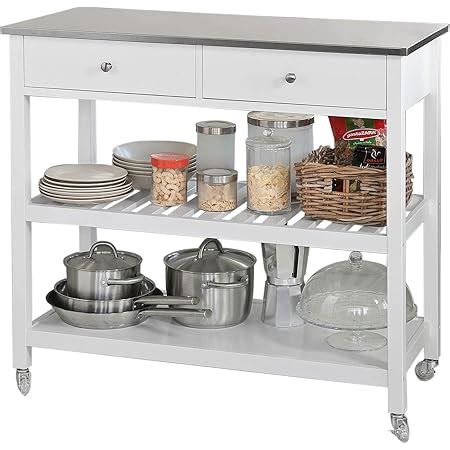 Sobuy Carrello Cucina Acciaio Mobile Cucina Salvaspazio Con Cesti E