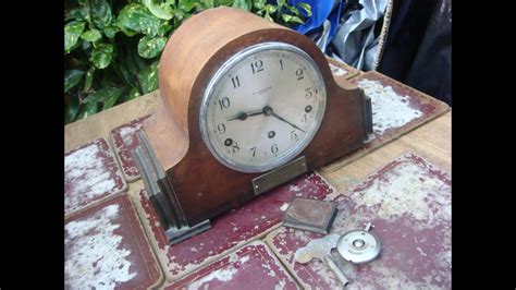 Vintage Old Antique Garrard Westminster Chimes Mantle Clock See Video