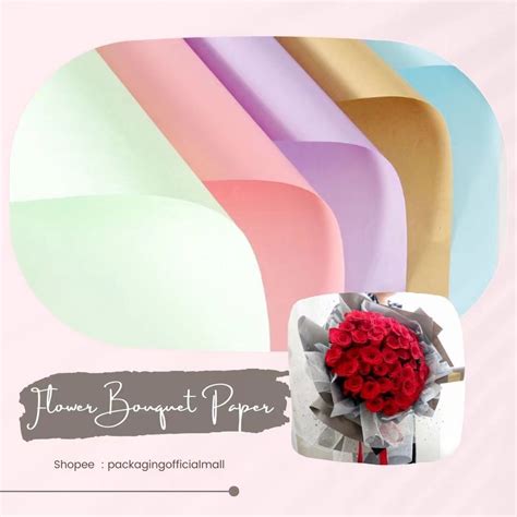 Jual Flower Bouquet Paper Flower Wrapping Cellophane Wrap