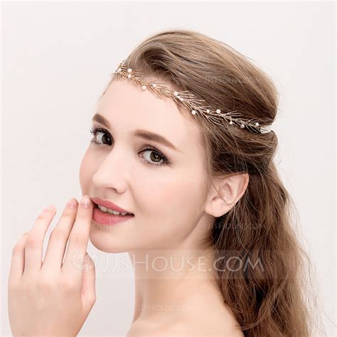 Ladies Beautiful Alloy Imitation Pearls Headbands 042114378