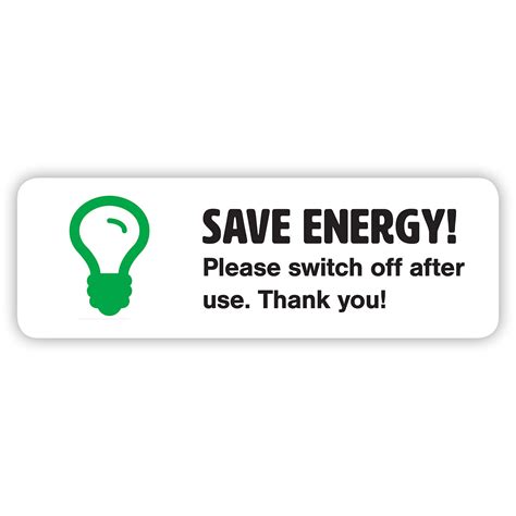 X Save Energy Stickers Turn Off Lights Or Appliances Small