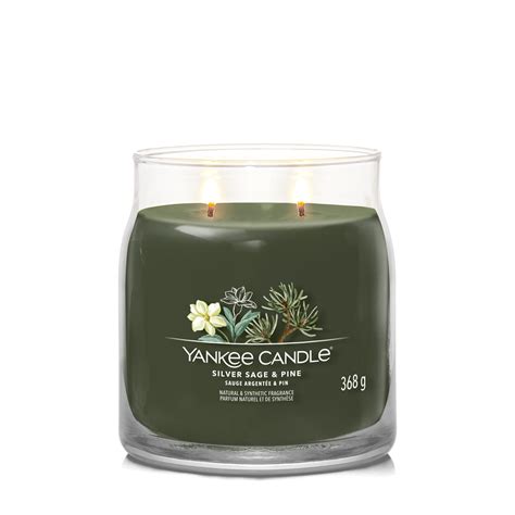 Yankee Candle Silver Sage Pine Signature Duftkerze Im Glas Mittel