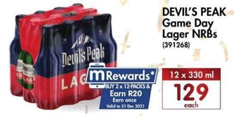 Devil S Peak Game Day Lager NRBs 12x330ml Offer At Makros Liquor