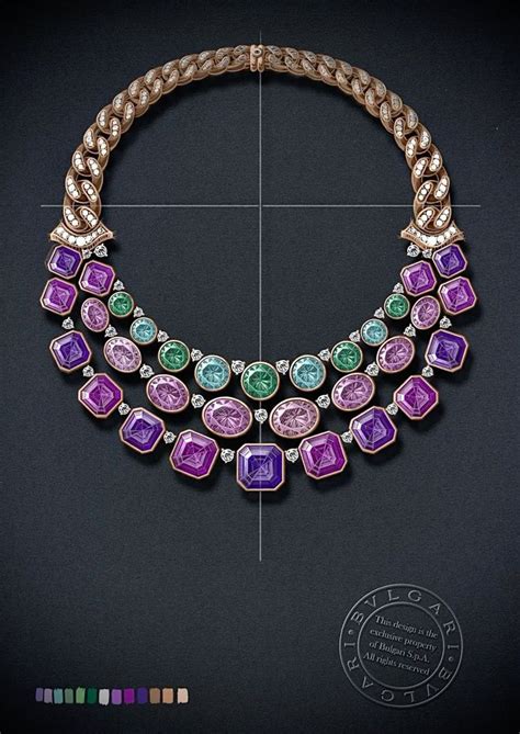 BVLGARI EARTH SONG Collier Dessin Aux Crayons De Couleur Bvlgari