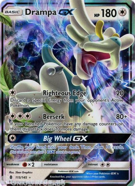 Drampa GX 115 145 Guardians Rising Ultra Rare Rare Mint Pokemon Card