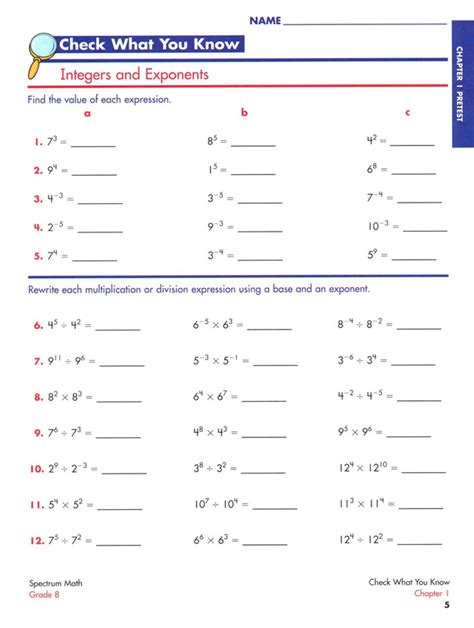 Spectrum Math Grade 8 Classroom Resource Center