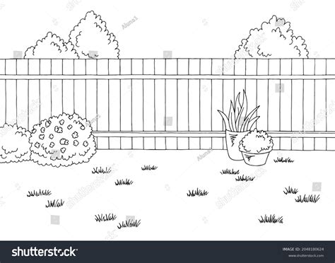 819 Backyard Garden Line Drawing Royalty-Free Images, Stock Photos ...