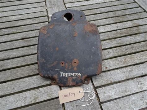 Vintage Triumph Tiger Cub T Rear Mudguard Registration Number Reg