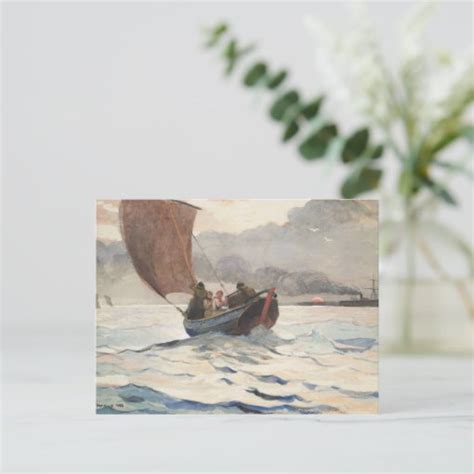 Winslow Homer - Returning Fishing Boats Postcard | Zazzle