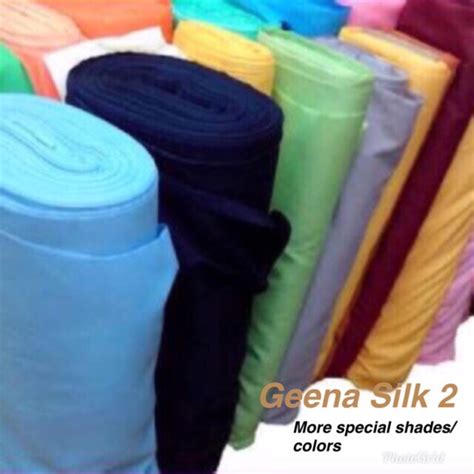 Geena Silk 2 Pongee Gina Fabric Good Quality 60 Width Shopee Philippines