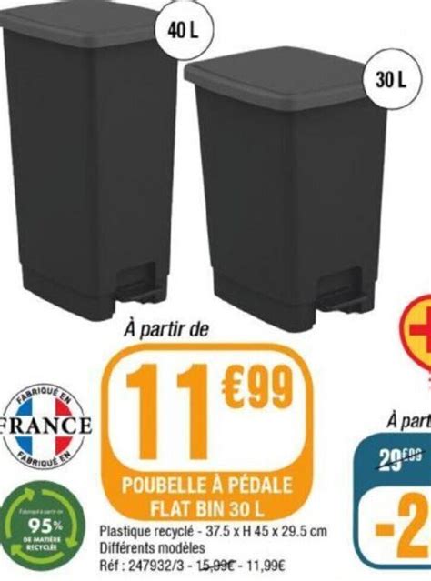 Promo Poubelle Le P Dale Flat Bin L Chez La Foir Fouille