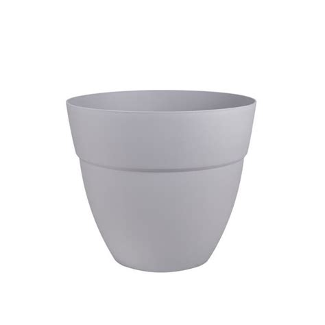 Pot De Fleur Eda Plastique Rond Cancun Gris B Ton X H Cm L