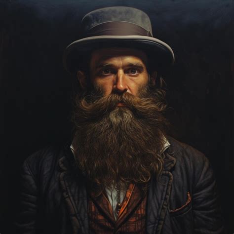 Premium Ai Image A Portrait Of A Bearded Man Wearing A Hat