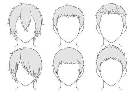 This Tutorial Shows How To Draw Male Anime And Manga Hair It Includes