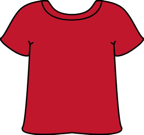 Rotes T Shirt Clipart