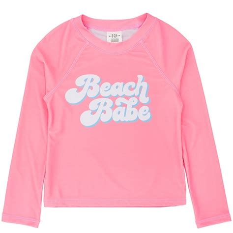 Feather 4 Arrow Girls Beach Babe Long Sleeve Rash Top 2g326bba Flami