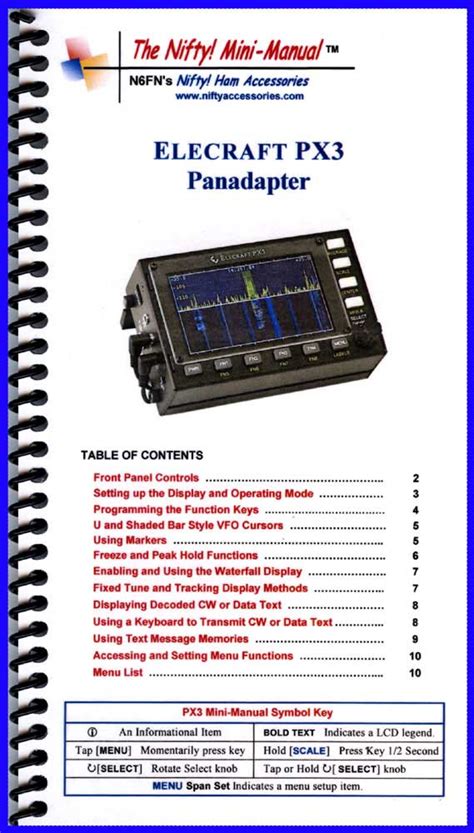 Elecraft PX3 Panadapter Mini-Manual