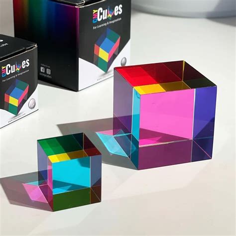 Cmy Cubes Mini 30mm Cyan Magenta And Yellow Cube Optical Color