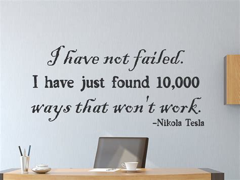 Nikola tesla inspirational quote - wall decal for office or classroom ...