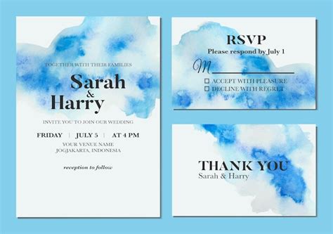 Tache D Aquarelle Abstraite Comme Mod Le D Invitation De Mariage