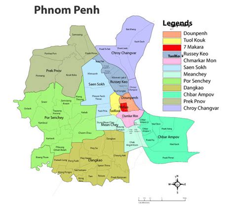 Phnom Penh District Map