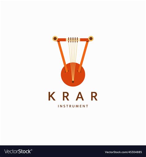 Krar traditional ethiopian musical instrument logo